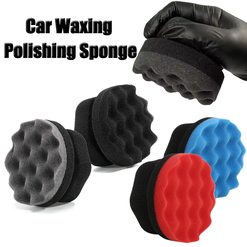 Wax Applicator Pad - ฟองน้ำขัดเคลือบสีรถยนต์ หัวจับหกเหลี่ยม สำหรับทาเคลือบยางรถยนต์ ฟองน้ำโฟมความหนาแน่นสูง อุปกรณ์ขัดเคลือบสีรถยนต์-ขนาด S