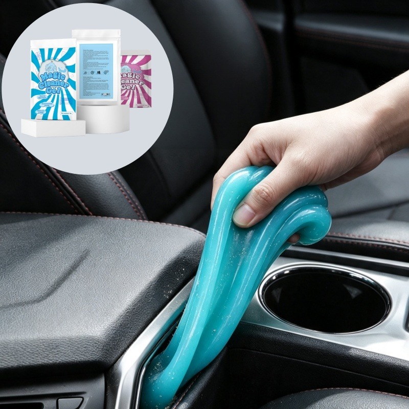 Seat Cleaner Fabric - เจลทำความสะอาดรถยนต์อเนกประสงค์ สำหรับทำความสะอาดฝุ่นภายในรถยนต์ ช่องระบายอากาศ ที่วางแก้ว พวงมาลัย และช่องว่างเบาะนั่ง