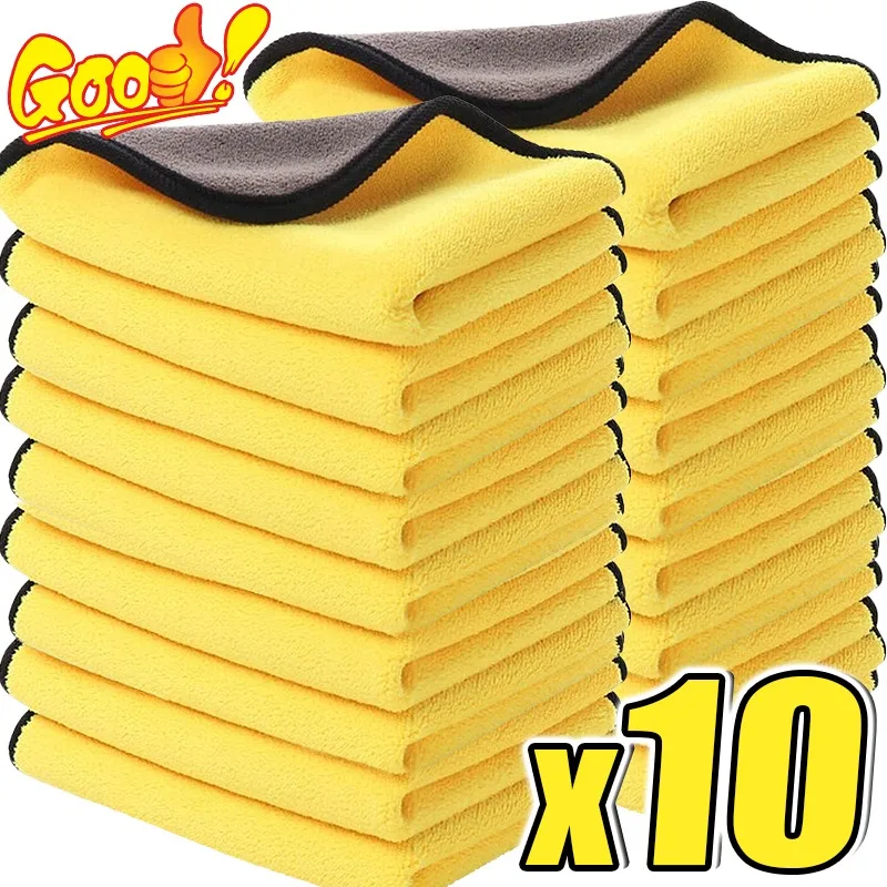 10/1 ชิ้นผ้าขนหนูทําความสะอาดไ - Microfiber Towel Detailing บทวิจารณ์และราคา